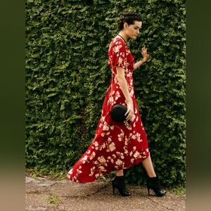 REVERSE Red Floral Maxi Dress